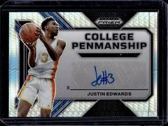 Justin Edwards [Hyper] #CP-JEW Basketball Cards 2023 Panini Prizm Draft Picks College Penmanship Autographs Prices