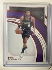 De'Aaron Fox [Red] Basketball Cards 2021 Panini Immaculate Collection Prices