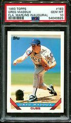 Greg Maddux [Fla. Marlins Inaugural] Baseball Cards 1993 Topps Prices