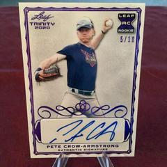 Pete Crow Armstrong [Purple] #A-PCA Baseball Cards 2020 Leaf Trinity Autographs Prices