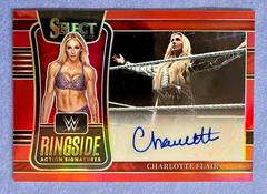 Charlotte Flair [Red Prizm] Wrestling Cards 2022 Panini Select WWE Ringside Action Signatures Prices