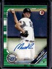 Matt Krook [Green] #PA-MK Baseball Cards 2019 Bowman Prospect Autographs Prices