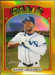 Randy Arozarena [Chrome Gold Refractor] #663 Baseball Cards 2021 Topps Heritage Prices