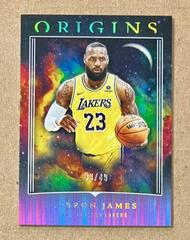 LeBron James [Neon Stripe] #12 Basketball Cards 2023 Panini Origins Prices