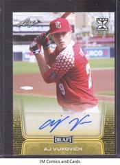 AJ Vukovich [Retail Gold] Baseball Cards 2020 Leaf Draft Autographs Prices