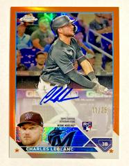 Charles Leblanc [Orange] #RA-CL Baseball Cards 2023 Topps Chrome Update Rookie Autographs Prices