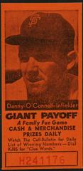 Danny O'Connell Baseball Cards 1958 San Francisco Call Bulletin Giants Prices