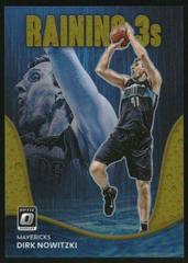 Dirk Nowitzki [Gold] #19 Basketball Cards 2022 Panini Donruss Optic Raining 3s Prices