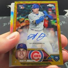 Matt Swarmer [Gold Wave] #RA-MS Baseball Cards 2023 Topps Chrome Update Rookie Autographs Prices