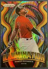 Xander Bogaerts [Gold Prizm] #IL-11 Baseball Cards 2022 Panini Prizm Illumination Prices