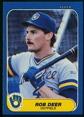Rob Deer #U-33 Baseball Cards 1986 Fleer Update Prices