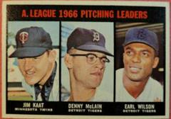 AL Pitching Leaders [J. Kaat, D. McLain, E. Wilson] #235 Baseball Cards 1967 Topps Prices
