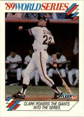 Will clark Baseball Cards 1990 Fleer World Series Prices