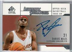 Darius Miles #AS-DA Basketball Cards 2003 SP Signature Authentic Signature Prices