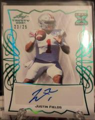 Justin Fields [Green] #BA-JF1 Football Cards 2021 Leaf Trinity Signatures Prices