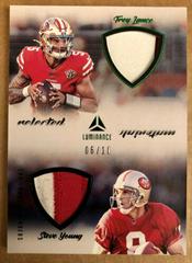 Steve Young, Trey Lance [Prime Green] #RM-8 Football Cards 2022 Panini Luminance Reflected Materials Prices