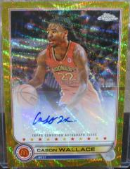 Cason Wallace [Gold Wave] #CA-CWA Basketball Cards 2022 Topps Chrome McDonald's All-American Autographs Prices