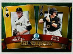 Quinn Priester, Henry Davis [Gold] #BJ-10 Baseball Cards 2022 Bowman Draft Blackjack Prices