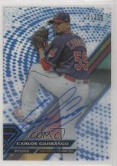 Carlos Carrasco [Autograph Blue Rainbow] Baseball Cards 2017 Topps High Tek Prices
