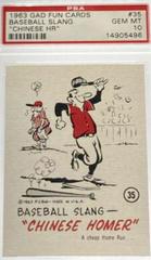 Baseball Slang [Chinese HR] #35 Baseball Cards 1963 Gad Fun Cards Prices