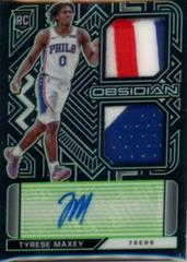 Tyrese Maxey [Jersey Autograph Green] Basketball Cards 2020 Panini Obsidian Prices
