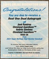 Andres Gimenez #ROA-AG Baseball Cards 2023 Topps Heritage Real One Autographs High Number Prices