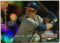 David Justice [Electric Diamond] Baseball Cards 1994 Upper Deck Mickey Mantle Long Shots Prices