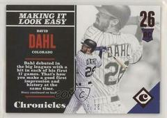 David Dahl [Red] #109 Baseball Cards 2017 Panini Chronicles Prices