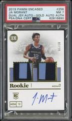 Ja Morant [Dual Jersey Autograph Gold] #256 Basketball Cards 2019 Panini Encased Prices