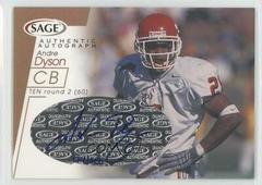 Andre Dyson [Bronze] #A13 Football Cards 2001 Sage Autographs Prices