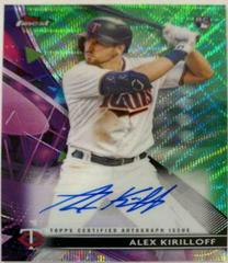 Alex Kirilloff [Green Wave Refractor] Baseball Cards 2021 Topps Finest Autographs Prices