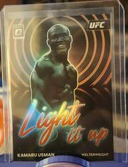 Kamaru Usman [Red] #12 Ufc Cards 2023 Panini Donruss Optic UFC Light It Up Prices