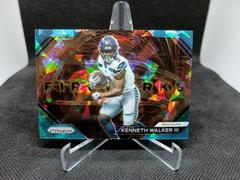 Kenneth Walker III [Blue Ice] #F-14 Football Cards 2023 Panini Prizm Fireworks Prices