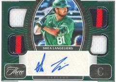 Shea Langeliers Baseball Cards 2022 Panini Three and Two Quad Jersey Autographs Prices