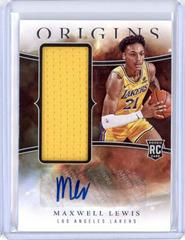 Maxwell Lewis #22 Basketball Cards 2023 Panini Origins Rookie Jersey Autograph Prices