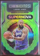 LeBron James [Green Flood] #6 Basketball Cards 2021 Panini Obsidian Supernova Prices