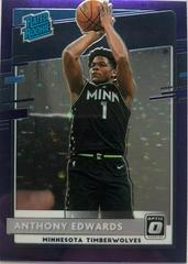 Anthony Edwards [Purple Stars] #151 Basketball Cards 2020 Panini Donruss Optic Prices