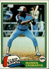 Warren Cromartie #345 Baseball Cards 1981 Topps Prices