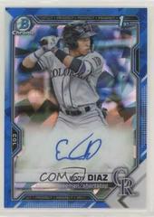 Eddy Diaz Baseball Cards 2021 Bowman Sapphire Autographs Prices