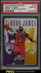 LeBron James [Purple & Gold] #161 Basketball Cards 2012 Panini Crusade Prizm Prices