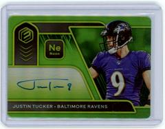 Justin Tucker [Neon] #SS-JT Football Cards 2020 Panini Elements Steel Signatures Prices