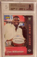 Zion Williamson Basketball Cards 2019 Panini Instant Draft Night Prices