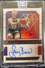Larry Bird [Red] Basketball Cards 2021 Panini One and One 75th Team Signatures Prices