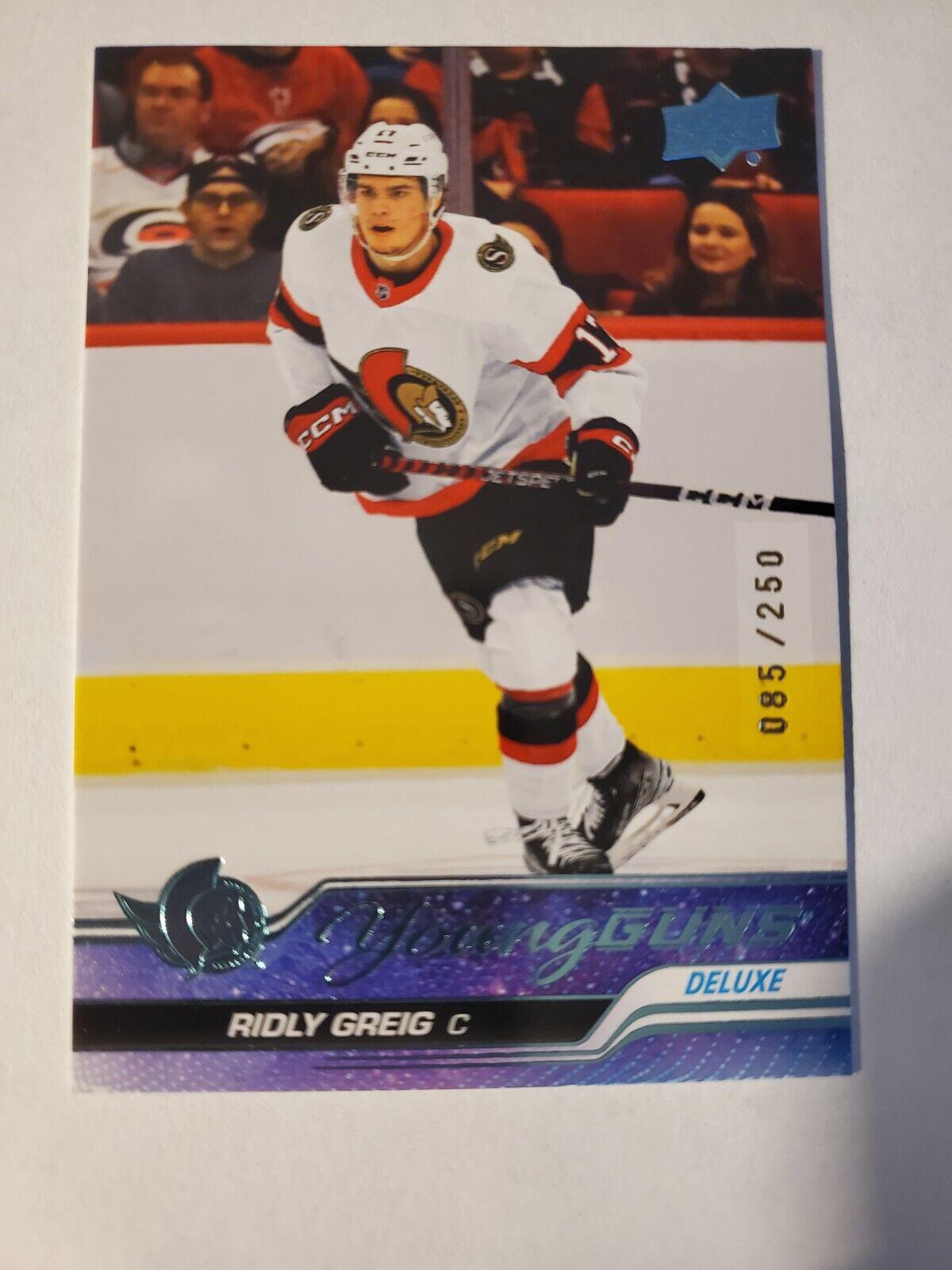 Ridly Greig [Deluxe] #212 Prices | 2023 Upper Deck | Hockey Cards