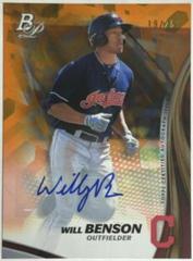 Will Benson [Orange] Baseball Cards 2017 Bowman Platinum Top Prospects Autographs Prices
