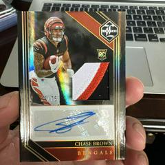 Chase Brown [Gold Spotlight Rookie Patch Autograph] #105 Football Cards 2023 Panini Limited Prices