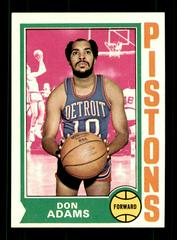 Don Adams Basketball Cards 1974 Topps Prices