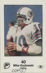 Mike Kozlowski #13 Football Cards 1985 Dolphins Police Prices