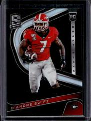 D'Andre Swift [Black Prizm] Football Cards 2020 Panini Chronicles Draft Picks Spectra Prices