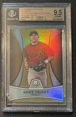 Mike Trout [Gold Refractor] #PP5 Baseball Cards 2010 Bowman Platinum Prospects Prices